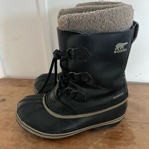 Sorel Kids Black Waterproof Snow Boots